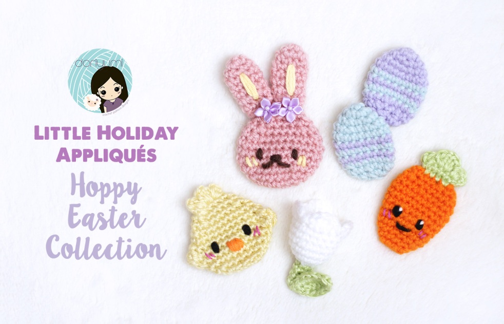 Little Holiday Appliqués Hoppy Easter crochet pattern by doriyumi.com